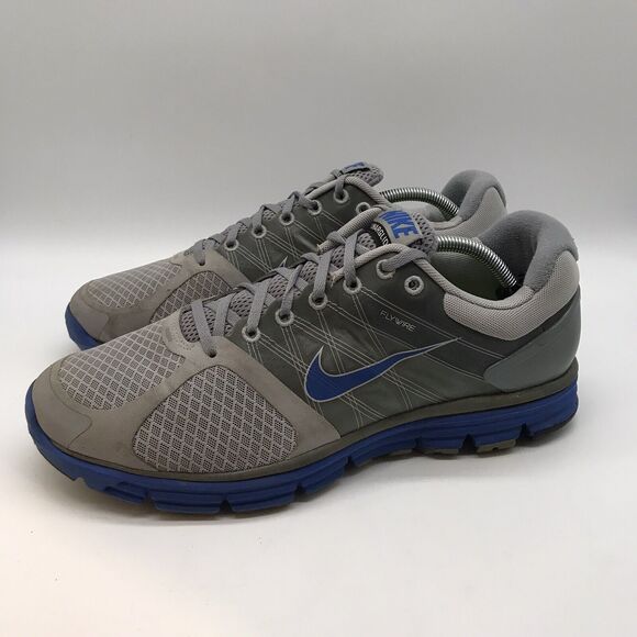 Nike Lunarglide 2+ Sneakers Men's 12 Gray & Blue 407648-099 Lace Up Running Shoe - Picture 3 of 13